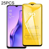 Voor OPPO A8 25 PCS 9D Full Glue Full Screen Tempered Glass Film