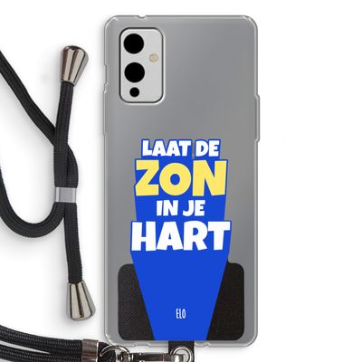 Laat de zon in je hart: OnePlus 9 Transparant Hoesje met koord