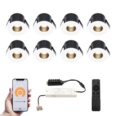 Set van 8 Betty Smart LED Mini Inbouwspots - Veranda spots - 12V 3W 140lm - Dimbaar - Wifi & Bluetooth - 2700K - IP44 waterdicht - Wit Set van 8 Betty Smart LED Mini Inbouwspots - Veranda spots - 12V 3W 140lm - Dimbaar - Wifi & Bluetooth - 2700K - IP44 waterdicht - Wit