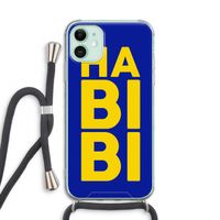 Habibi Blue: iPhone 11 Transparant Hoesje met koord