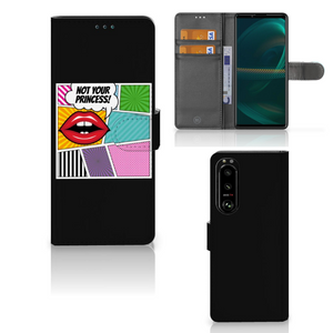 Sony Xperia 5III Wallet Case met Pasjes Popart Princess