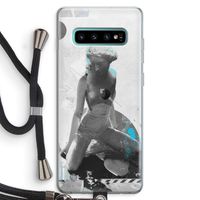I will not feel a thing: Samsung Galaxy S10 Plus Transparant Hoesje met koord