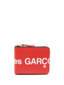 Comme Des Garçons Wallet portefeuille en cuir à logo imprimé - Rouge