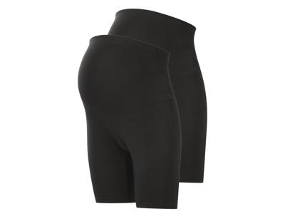 esmara Set van 2 korte zwangerschapsleggings (Zwart, XL (48/50))