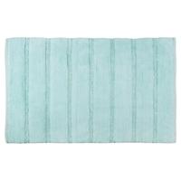 Differnz Stripes badmat 100% katoen - geschikt voor vloerverwarming - 45 x 75 cm - lichtblauw