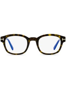 TOM FORD Eyewear lunettes de vue Blue Block à monture carrée - Marron