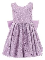 Tulleen robe ornée de sequins Ainsley à nœud oversize - Violet