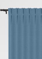 Staba gordijn - Washed Blue met Dubbele plooi