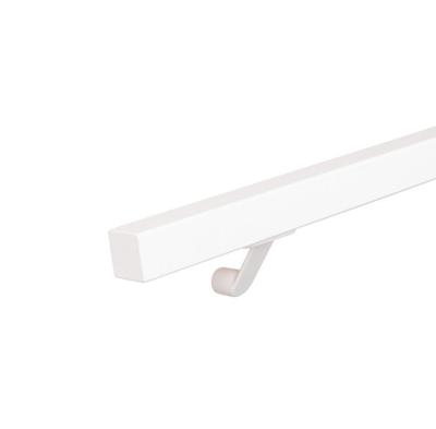 Vierkante trapleuning wit 40x40 mm - per meter