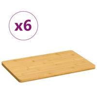 VidaXL Ontbijtborden 6 st 22x14x0,8 cm bamboe