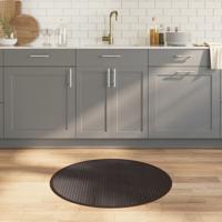 Vloerkleed rond 80 cm bamboe donkerbruin Vloerkleed rond 80 cm bamboe donkerbruin