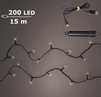 Basic duracharge lights 200 lamps klassiek warm