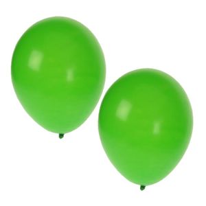 15x stuks groene party ballonnen 27 cm   -