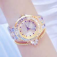 polshorloge quartz horloge voor dames vol diamanten kristal analoog quartz glitter mode luxe bling strass armband roestvrij staal Lightinthebox