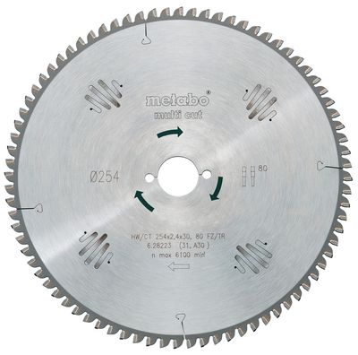 Metabo Cirkelzaagblad "Multi Cut" HW/CT Ø 216 mm, 64T FZ/TZ - 628063000