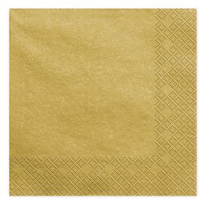 20x Papieren tafel servetten goud gekleurd 40 x 40 cm