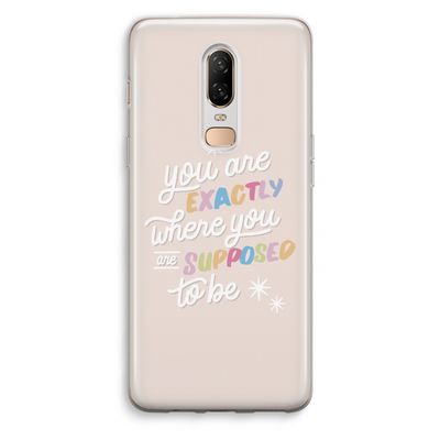 Right Place: OnePlus 6 Transparant Hoesje