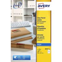 Etiket Avery J8565-25 99.1x67.7mm transparant 200 etiketten
