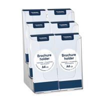 Folderhouder europel 6 vaks 1/3 a4 transparant