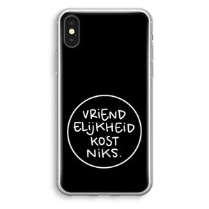 Vriendelijkheid: iPhone XS Transparant Hoesje