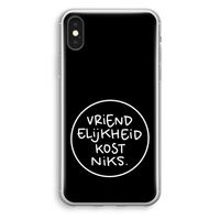 Vriendelijkheid: iPhone XS Transparant Hoesje