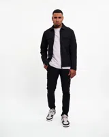 Malelions Cotton Zip Overshirt Heren Zwart - Maat S - Kleur: Zwart | Soccerfanshop - thumbnail