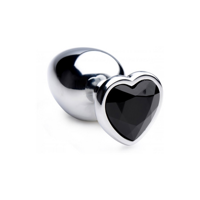 XR Brands Black Heart - Butt Plug - Large