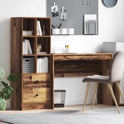 Bureau met lade 2 pcs Oudhout