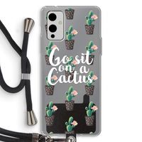Cactus quote: OnePlus 9 Transparant Hoesje met koord