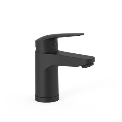 Wastafelkraan Tres Base Plus | Opbouw | Mengkraan | Standaard model | 1-hendel | Mat Zwart