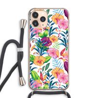 Tropisch 2: iPhone 11 Pro Max Transparant Hoesje met koord