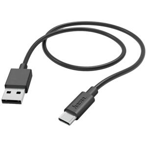 Hama USB-laadkabel USB 2.0 USB-A stekker, USB-C stekker 1.00 m Zwart 00201594