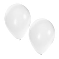 50x stuks Witte party ballonnen van 27 cm - thumbnail