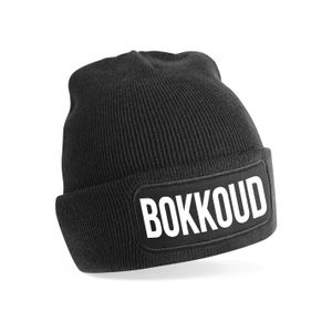 Bokkoud muts - unisex - one size - zwart - apres-ski muts One size  -