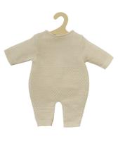 Heless Poppen brei overall ecru, 28-35cm