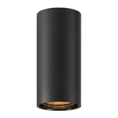 SLV Zwarte plafondspotAsto Tube cilinder - 1x GU10 - 1006439