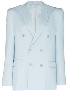 WARDROBE.NYC blazer en laine à boutonnière croisée - Bleu