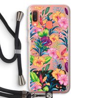 Tropisch 2: Samsung Galaxy A20e Transparant Hoesje met koord
