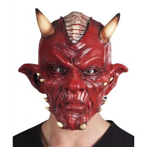 Latex duivel masker Lucifer voor volwassenen