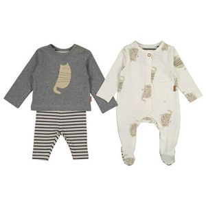 HEMA shirt + broek en boxpak grijs/ecru