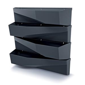 Prosperplast Hangende Plantenbakken - set van 6x - kunststof - verticale tuin - L78 x B19 x H35 cm -