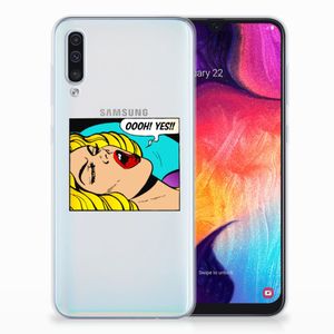 Samsung Galaxy A50 Silicone Back Cover Popart Oh Yes