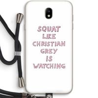 Christian Grey: Samsung Galaxy J7 (2017) Transparant Hoesje met koord