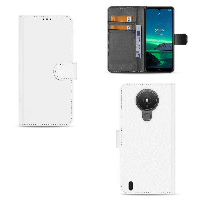 Nokia 1.4 | Book Cover | Wit met Pasjeshouder