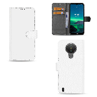 Nokia 1.4 | Book Cover | Wit met Pasjeshouder