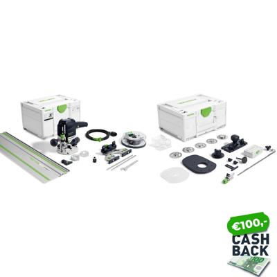 Festool OF 1010 REBQ-FS-Set+Box Bovenfrees in Systainer met FS 800/2 Geleiderail - 578053