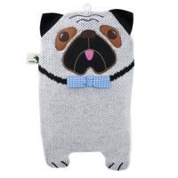 Kruik - mopshond hoes - 0,8 liter - warmwaterkruik - honden knuffel - voor kinderen