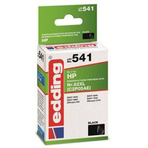 Edding Inktcartridge vervangt HP 62XL, C2P05AE Compatibel Zwart EDD-541 18-541