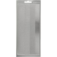Creativ Company Stickers, randen, vel 10x23 cm, zilver, 1 vel