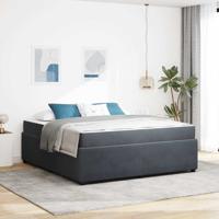 Bedframe met matras met matras Donkergrijs 180 x 200 cm Fluweel